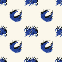 Seamless pattern of colorful brushes. Color background illustration.