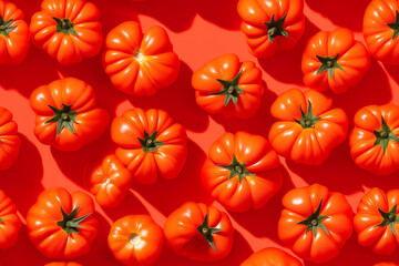 Seamless tomatoes pop art pattern wallpaper