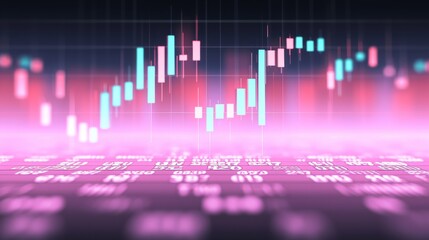 Analyzing Stock Market Candlestick Charts Financial Trends Digital Environment Close-Up View Investment Insights for Traders