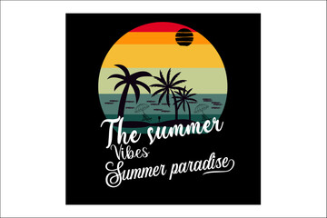 the summer vibes summer paradise summer holiday poster