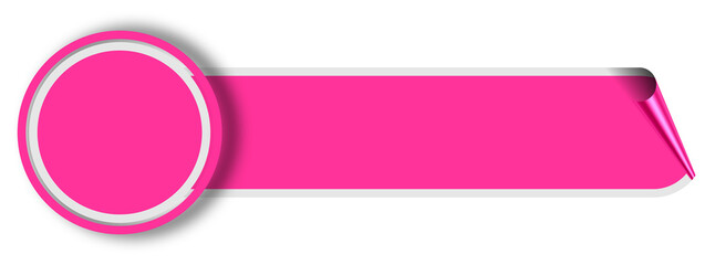 Hot Pink Ribbon Label Graphic Design Element