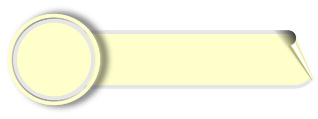 Obraz premium Pale Yellow Ribbon Label Graphic Design Element