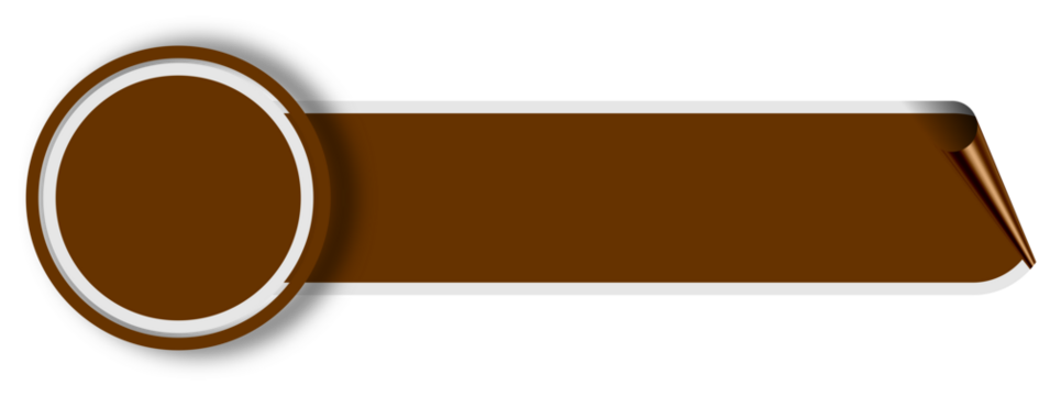 Walnut Ribbon Label Graphic Design Element