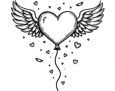 recommend clip art:  Heart Balloon With Angel Wings Flying High