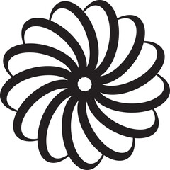 black and white spiral