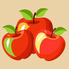 Organic Apple Vector for Food and Nature Themes