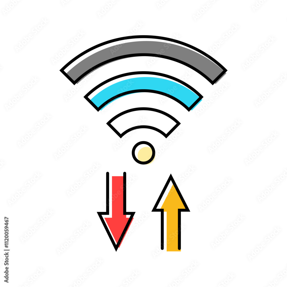 Poster payment progress nfc technology color icon vector. payment progress nfc technology sign. isolated sy