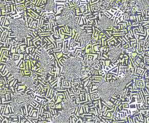 Obraz premium A monochrome abstract pen and ink sketch; irregular division of a white ground.