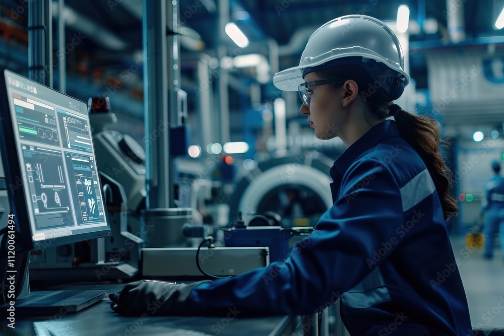 Poster industry 4.0 engineer and operator improve assembly process with ai