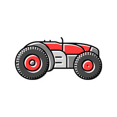 autonomous tractor robot harvests color icon vector. autonomous tractor robot harvests sign. isolated symbol illustration