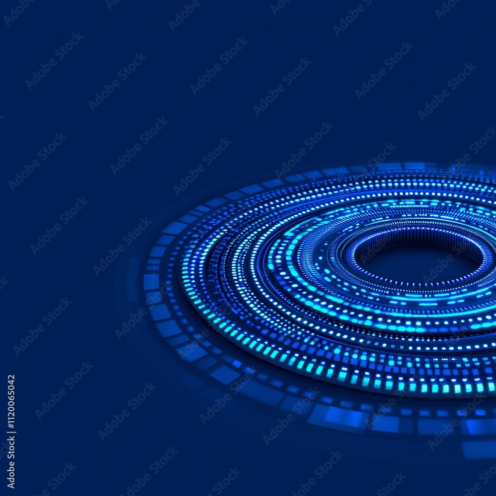 Poster wavy abstract lines set against a dark backdrop. a 3d futuristic portal with a wormhole. a square po