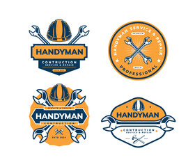 handyman logo badge set