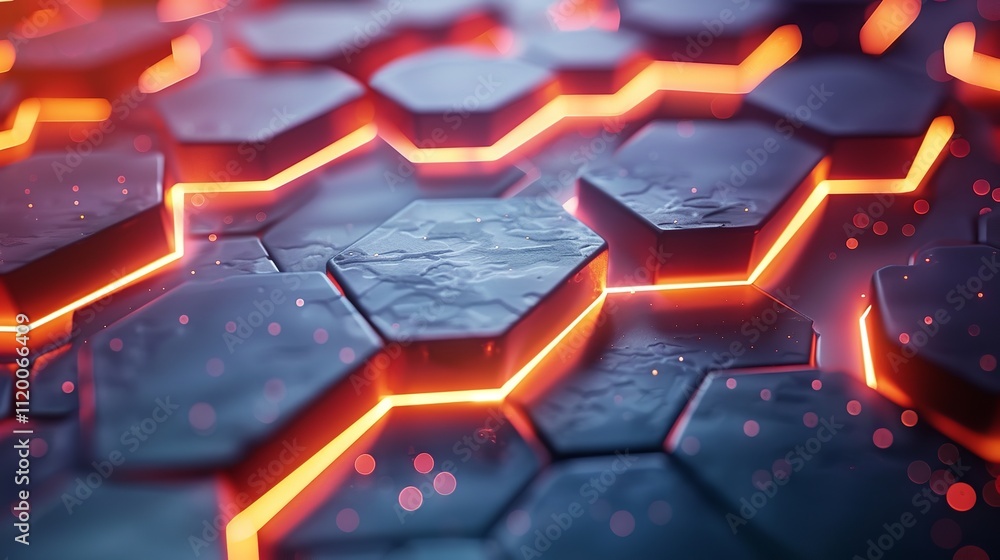 Poster hexagons pattern. geometric abstract background with simple hexagonal elements.