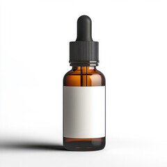 Essential oil dropper bottle studio background product photography clean environment close-up view aromatherapy concept