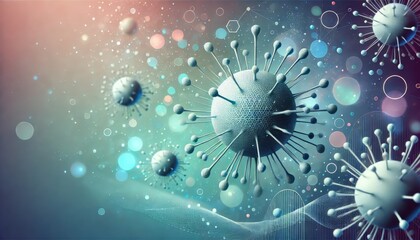 virus background with micro-level elegance