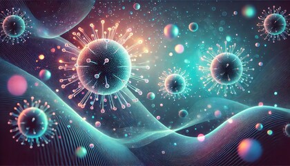 virus background with micro-level elegance