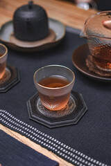 Experience the beautiful Traditional Tea Service complete with elegant Glass Cups and Teapot