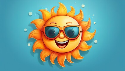 sun with sunglasses