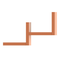 floating shelf 3d icon illustration