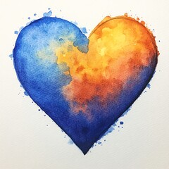 Heart Shape in a Soft Watercolor Blend 3