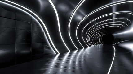 Naklejka premium light tunnel in the tunnel
