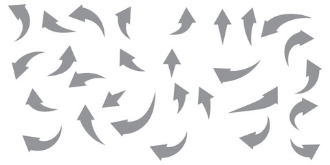 set of red arrows vector