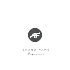 AF or FA letter logo icon design. Classic style luxury initials monogram.