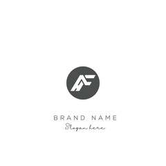 AF or FA letter logo icon design. Classic style luxury initials monogram.