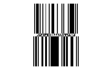 Barcode vector image, GS1-DataBar Stacked Omni barcode, GS1 barcode image