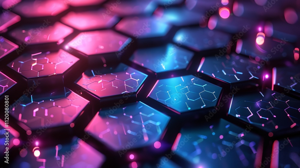 Poster hexagons pattern. geometric abstract background with simple hexagonal elements.