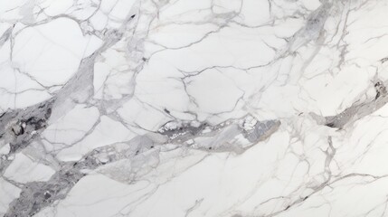 A detailed shot of white marble tile showcasing intricate textures and elegant veining in varying shades of grey isolated on white background