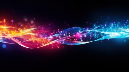 Obraz premium Dynamic and colorful light streaks with bokeh effect, isolated on white background