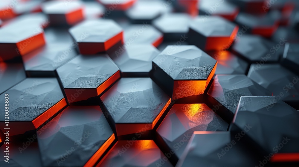 Poster hexagons pattern. geometric abstract background with simple hexagonal elements.