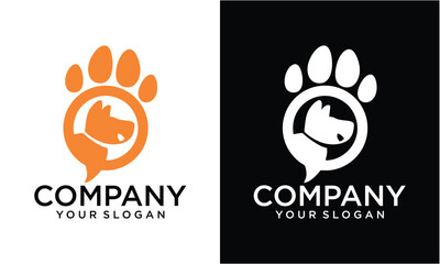 Creative Dog, paw logo and logo design 