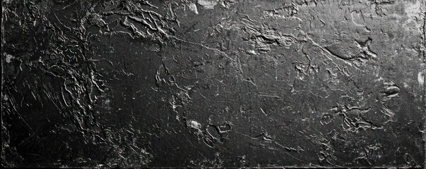 Fototapeta premium Grunge and scratch texture on a black metal plate.