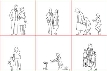 vector sketch, illustration, silhouette, design, decoration, painting, group of people interacting 