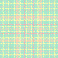 Good check fabric seamless, thin texture pattern plaid. Mockup background tartan vector textile in light and lime colors.