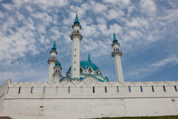 Russia Kazan Kul Sharif Mosque on a cloudy summer day