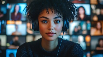 Engaging virtual meetings portraits in digital communication