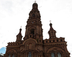 Obraz premium Russia Kazan Epiphany Cathedral on a cloudy summer day