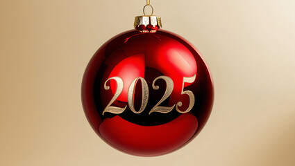 Christmas decorations with numbers 2025