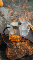 Brewing Artisan Tea in the Embrace of Nature Enhances Every Sip with Flavor and Peaceful Moments