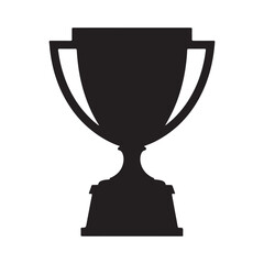 Champion Trophy Silhouette icon vector on white background 