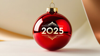 Christmas decorations with numbers 2025
