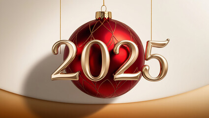 Christmas decorations with numbers 2025