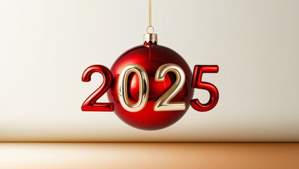 Christmas decorations with numbers 2025