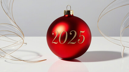 Christmas decorations with numbers 2025