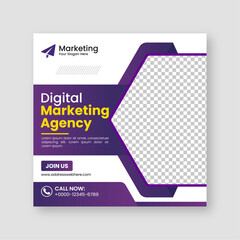 Digital business marketing agency social media posts banner design and minimal square banner template, ads, flyer design for promotion your corporate company and digital marketing agency