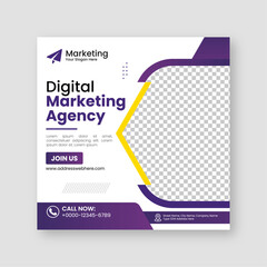Digital business marketing agency social media posts banner design and minimal square banner template, ads, flyer design for promotion your corporate company and digital marketing agency