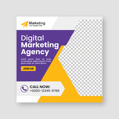 Digital business marketing agency social media posts banner design and minimal square banner template, ads, flyer design for promotion your corporate company and digital marketing agency